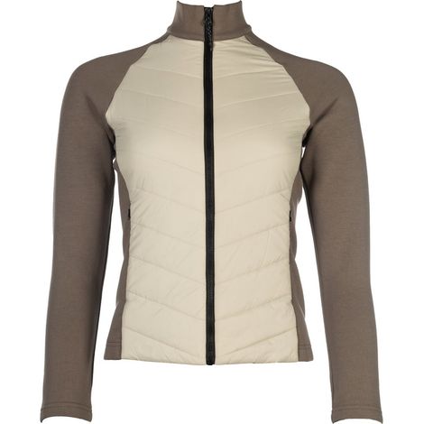 XL, nero: Giacca donna trapuntata modello Amalfi con inserti laterali elasticizzati (1/5)