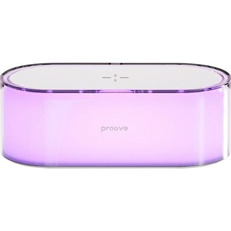 Lámpara de noche LED RGB multicolor Proove de 1200 mAh y 5 W con cargador inductivo de 15 W, color blanco. (1/4)