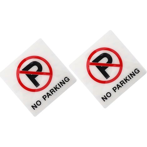 2 pièces Panneaux Interdiction Stationner Adhésifs Signalisation Réfléchissante Étanche Acrylique Autocollants sans Installation pour Allées et Rues Résistants Aux Intempéries et (1/5)