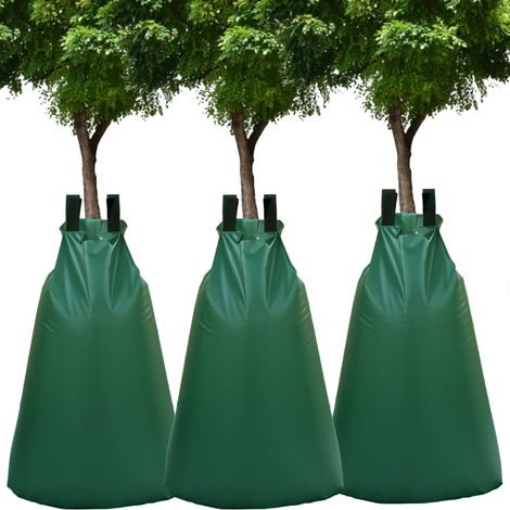 3 x Sac d’Irrigation, Sac d'Arrosage pour Arbres 75 litres, Système d'arrosage des Arbres, Sacs pour Arbres pour I'irrigation (Pas de Compte-Gouttes), 3 Pièces (1/5)