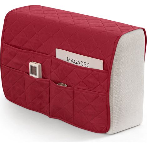 Housse d'accoudoir de canapé - 50 x 90 cm - Housse d'accoudoir amovible - Housse de protection pour canapé avec poche de rangement - Housse de fauteuil adaptée au salon - avec compartiment de rangemen (1/5)