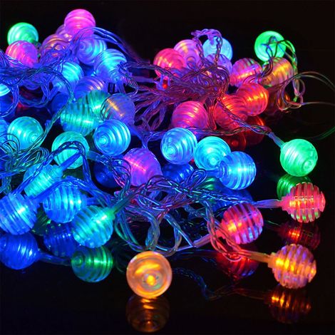Boules Lumineuses LED - 165 cm - Alimentation Sur Piles AA - Pour Décoration Intérieure Jardin Arbre De Noël - 1 Pièce (1/5)
