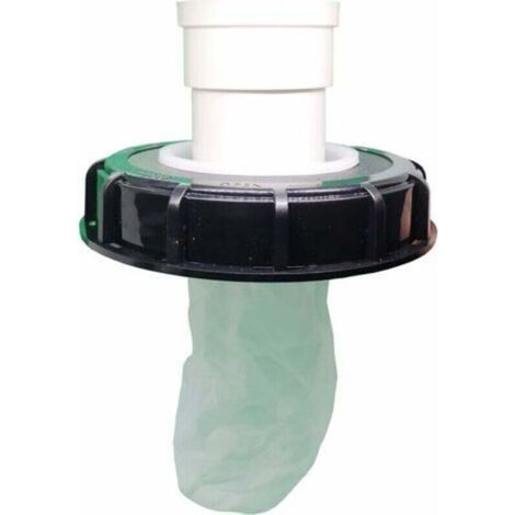 Waschbarer Nylon-IBC-Deckelfilter mit Abdeckung für 1000-l-IBC-Regenwassertanks DN 75, nadelvliesverfestigt, schwarz, 165 mm (1/5)