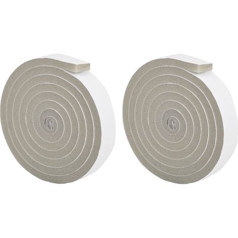 2 rouleaux de bande d’étanchéité adhésive pour portes et fenêtres bande de caoutchouc anti-choc pour fenêtres en verre bande de mousse insonorisante un rouleau de 3,0 cm x 1,0 cm x 2 m (1/5)