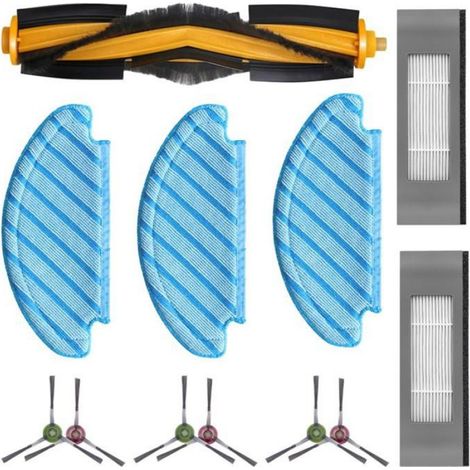 Kit Repuesto Aspiradora Robot - Cepillo Principal - Filtro Hepa - Paños Fregona - Cepillos Laterales - Para Ecovacs Deebot N10 N10 Plus - 1 Unidad (1/4)