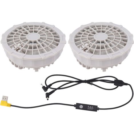 Veste Rafraîchissante Portable Ventilateur USB 5V - Ventilation Double Tête Réglable pour Vêtements Climatisés (1/5)