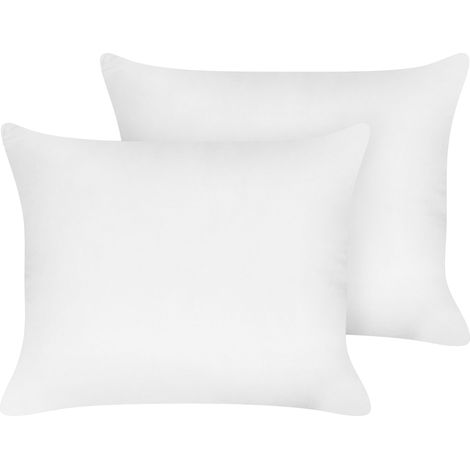 Kissen 2er Set TRIGLAV Hoch Polyester 50 x 60 cm Weiß