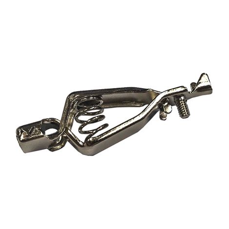 Pince crocodile, 5A, Argent, 9mm ( Prix pour Paquet de 10 )