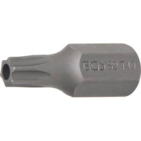 Embout Torx T40 30 mm - Profil T 10 mm (3/8) - Perçage pour vissage précis - Acier - D-Work