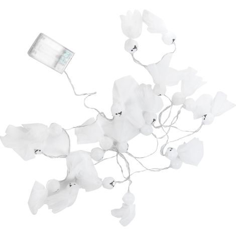 Lampe Crâne LED Portable - Décoration Halloween Éclairage Fantôme en Tissu Économique (1/5)