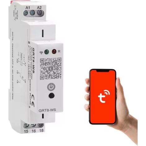 Minuterie Programmable Connectée, GRT8-WS Programmateur WiFi pour Télécommande Maison Connectée, AC/DC 110-240V (1/5)