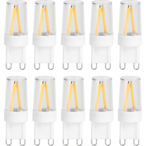 10 Ampoules LED G9 1.5W 110V, Culot Bi-Pin pour Lustre, Plafonnier et Applique Murale (1/5)