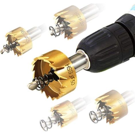 5 Pcs Scie À Cloche HSS Acier Cobalte HSS Scie Cloche en Acier Inoxydable, Perçage De Métal pour Outils Électriques De Forage À Métaux 16Mm 18.5Mm 20Mm 25Mm 30Mm (1/3)