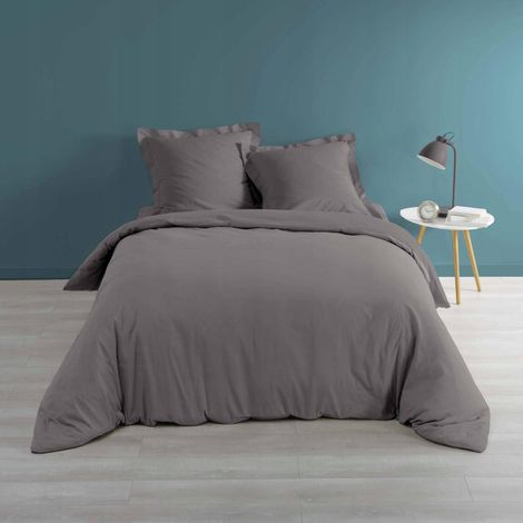 Douceur-Dinterieur Percaline copripiumino antracite 240x220