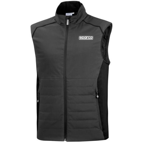 Gilet de travail Sparco avec rembourrage le'ger unisexe coupe-vent gris/noir taille S empie'cements stretch late'raux et poche inte'rieure Grigio/Nero S