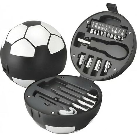 Juego de herramientas de 20 piezas con forma de balón de fútbol americano,puntas de destornillador y vasos,kit de reparación multifuncional (1/5)