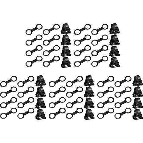 40X Clip de Tuba en Silicone Support de Tuba de Plongée Support de Tuba Clip en Plastique de Plongée sous-Marine Support de Tube de Gardien de Tuba (1/5)