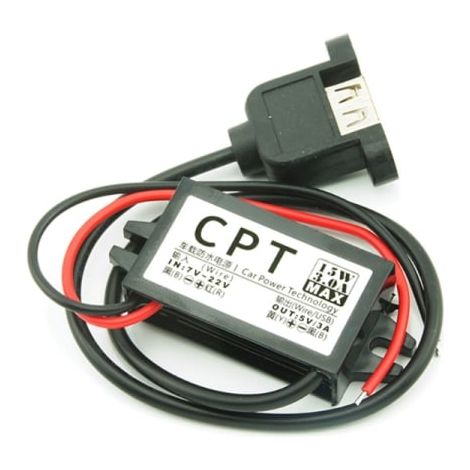12V-5V DC-DC-Netzteil mit Abwärtsregler, einfach zu bedienen mit USB-Anschluss. Kompatibel mit Kopfhörern. (1/5)