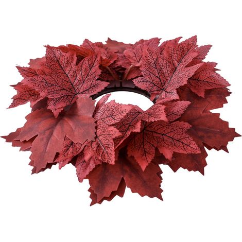 Guirlande De Feuilles D'érable - Décoration Pour Bougie - Pour Halloween Et Noël - 1 Pièce (1/5)