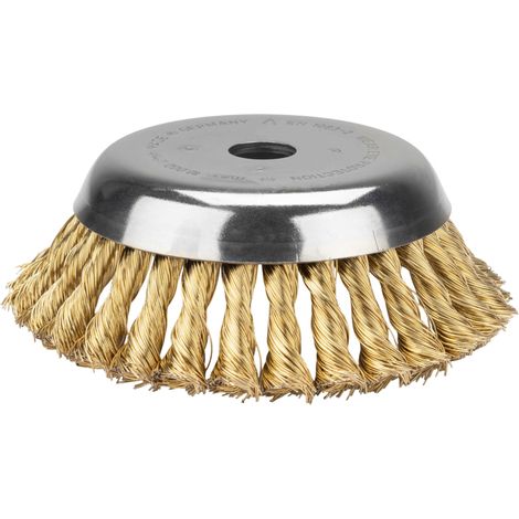Cepillo de latón de 155x25,4 mm para desbrozadoras y recortadoras.