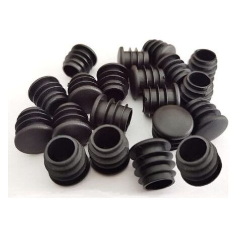 AHLSEN Round Plastic Caps, 40Pcs Black Tube End Caps for Sliding Furniture, Chairs/Legs (16mm) (1/5)