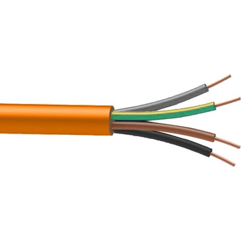 Bis-Electric – Câble électrique anti-feu 4G1.5mm² à la coupe minimum 10m – Conducteurs en cuivre – Isolation polyoléfine sans halogènes – Tension 300/500V - CR1-C1