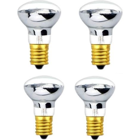 4-Pack Lava Lamp / Wax Warmer Replacement Bulbs – R39 E17 Brass, 120V 25W (Individual Units) (1/5)