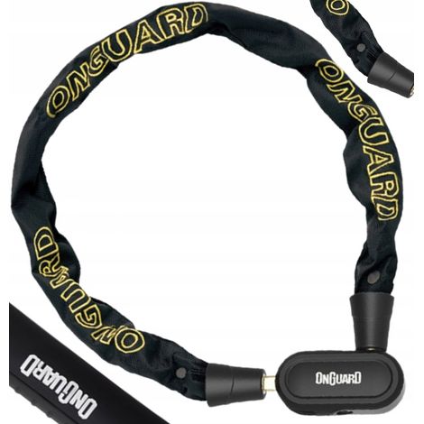 Candado de bicicleta OnGuard con cadena de 90x5,5 mm y cierre rápido. (1/2)