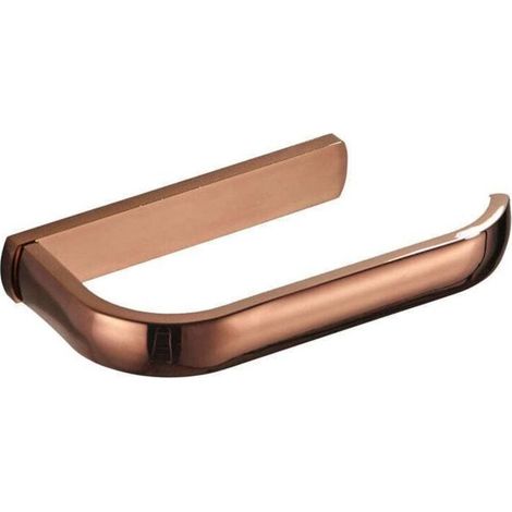 Porte-rouleau papier toilette cuivre salle de bain, support WC design robuste (1/5)