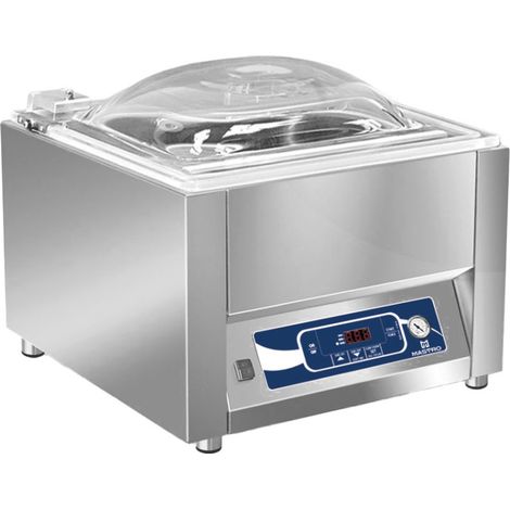 Machine sous vide à cloche, soudure 350 mm, 8 m³/h 460x530x420 mm - VIRTUS