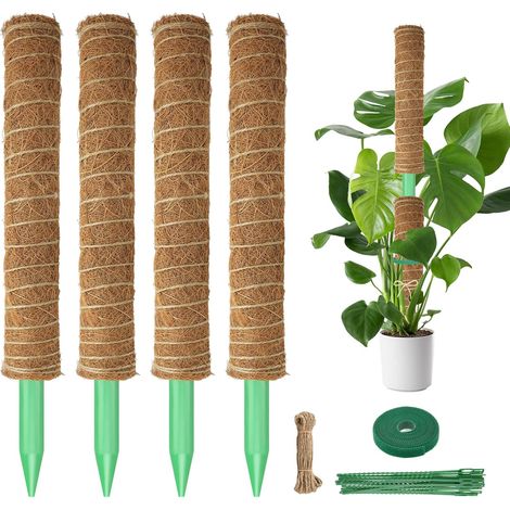Tuteur en mousse para plantas grimpantes, empilable, fibra de coco, lote de 4 (para Monstera, Pothos, Philodendron) (1/5)