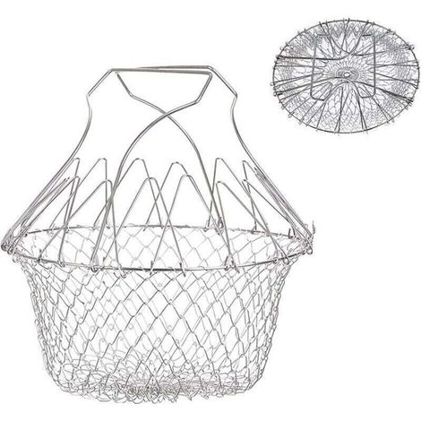 Panier à frire - Panier à salade tamis cuisine inoxydable - Fry extensible - Chef panier cuisine