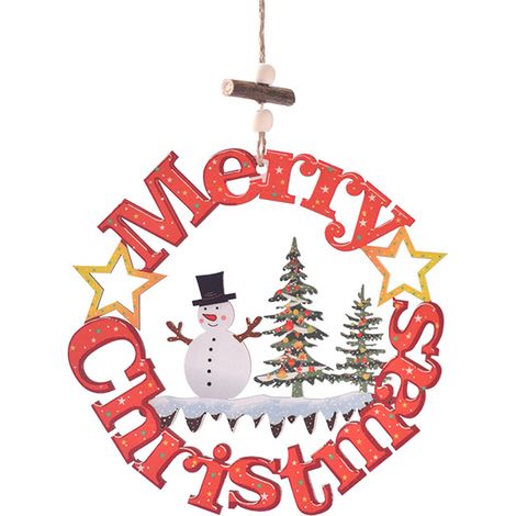 Décoration Arbre De Noël En Bois - Pour Sapin De Noël - Idéal Décoration Intérieure Et Extérieure - Lot De 12 Pièces (1/5)