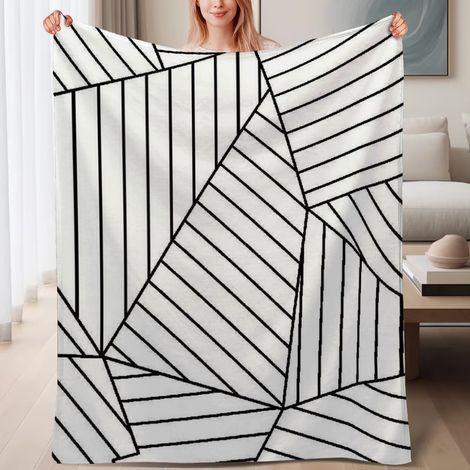Couverture de lit en polaire, douce et chaude en microfibre chaude pour le printemps, décoration de chambre à coucher, cadeau pour femmes et hommes, 6080 pouces (1/4)