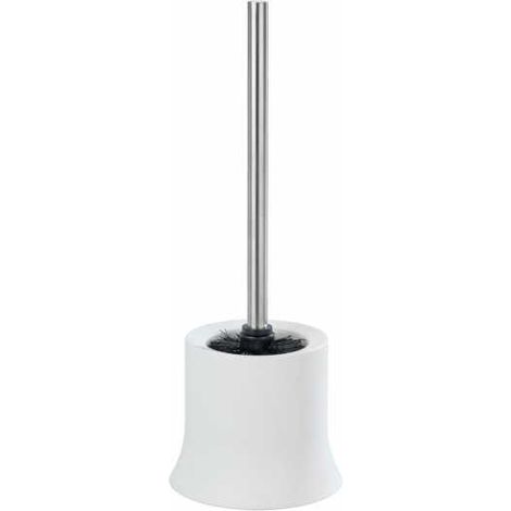 WENKO Portascopino per WC Basic bianco, Polipropilene, 14 x 38 x 14 cm, Bianco (1/5)