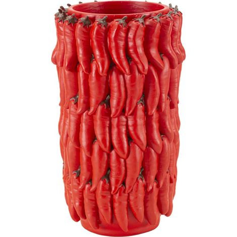 Vase Déco Piments "Chili" 34cm Rouge