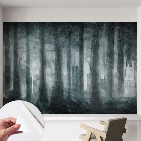 Tapete Selbstklebend - Fototapete mit Motiv - Wandtapete modern - Wanddeko Geheimnisvoller Wald 152x104 cm (1/5)