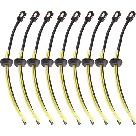 Kit universale di 9 tubi carburante per tosaerba e decespugliatori con filtro carburante – tubi di ricambio con diametro di 18-19 mm, compatibili con motori a 2 e 4 tempi e attrezzi da giardino. (1/5)