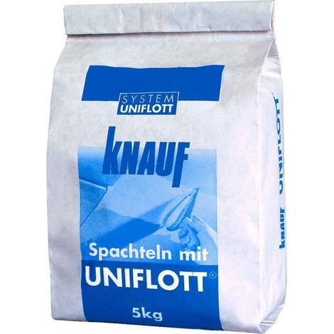 Knauf Uniflott Enduit de Jointoiement pour Plaques de Plâtre – Joints sans Bande sur Bords HRK et HRAK – Sac de 5 kg