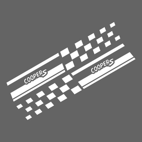 (Coloré - Pour Coopers) 2 autocollants pour montants B de vitre de voiture compatibles avec les accessoires de décoration automobile Mini (1/5)