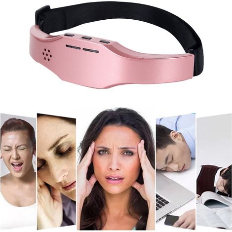 Appareil de massage de la tête électrique pour soulager les maux de tête et les migraines, ainsi que l'insomnie liée aux migraines. Rechargeable par USB. (1/5)