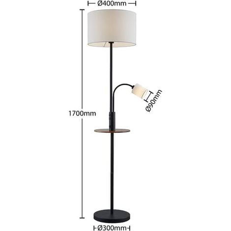 [GEBRAUCHT] Lindby Aovan Stehlampe Stehleuchte Lampe Leuchte Licht Ablage Und Usb Schwarz210 B-Ware