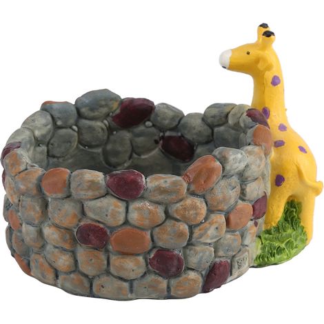 Giraffenförmiger Pflanztopf aus Kunstharz für Sukkulenten, dekorativer Korb für Kräuter und Blumen, Dekoration für Haus und Garten, 1er-Set (1/5)