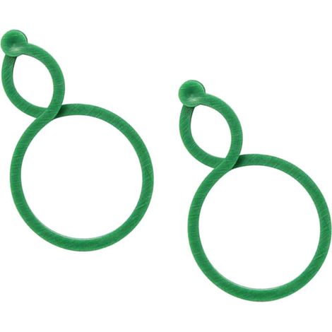 Attache pour Plantes de Jardin 200 Pcs PE Boucle 8 Verte  Forme Gourde à Bord Rond, Réutilisable, pour Branches et Tuteurs, Lot de 200 Pièces (1/5)