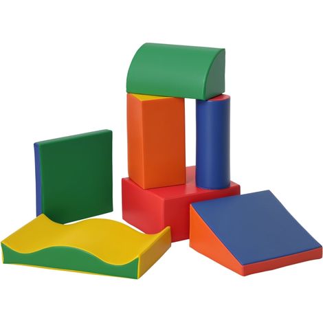 7 pièces Blocs de construction souples, pour jardin et terrasse, pour la course et l’escalade, adapté chambre et jardin d’enfants