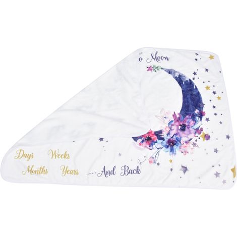 Couverture d'étape mensuelle pour bébé, motif lune, fond photo, couverture souvenir de croissance (1/5)