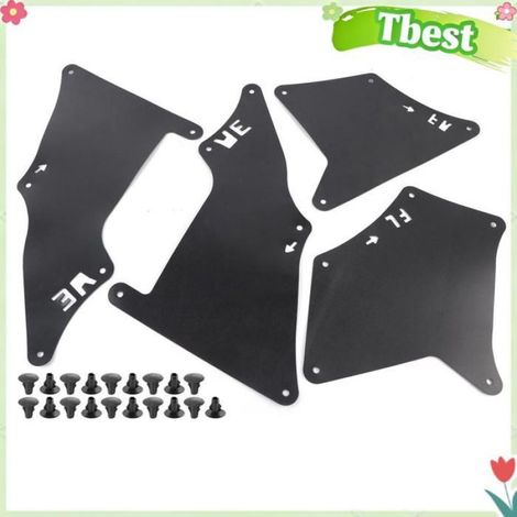 Tbest Clips de protection de doublure d'aile Ensemble de 4 Tabliers de Protection contre les éclaboussures, moto garde-boue (1/4)
