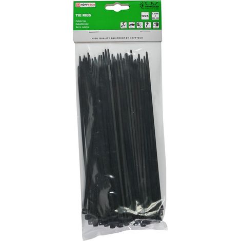 Lot de 100 colliers de serrage noirs - 200 x 3,6 mm - Attaches câbles, serre-câbles et colliers nylon - Pour bricolage, câblage et fixation (1/5)