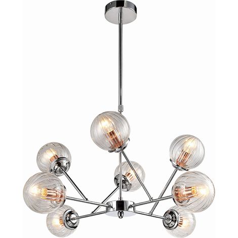 Lampadario Candellux Best 38-67289 cromo 8xE14 vetro (1/2)