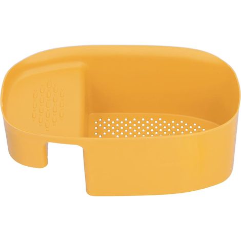 Escurridor de fregadero multifuncional, filtro de limpieza de frutas y verduras, colador, escurridor, filtro de sobras para cocina (amarillo), 1 unidad